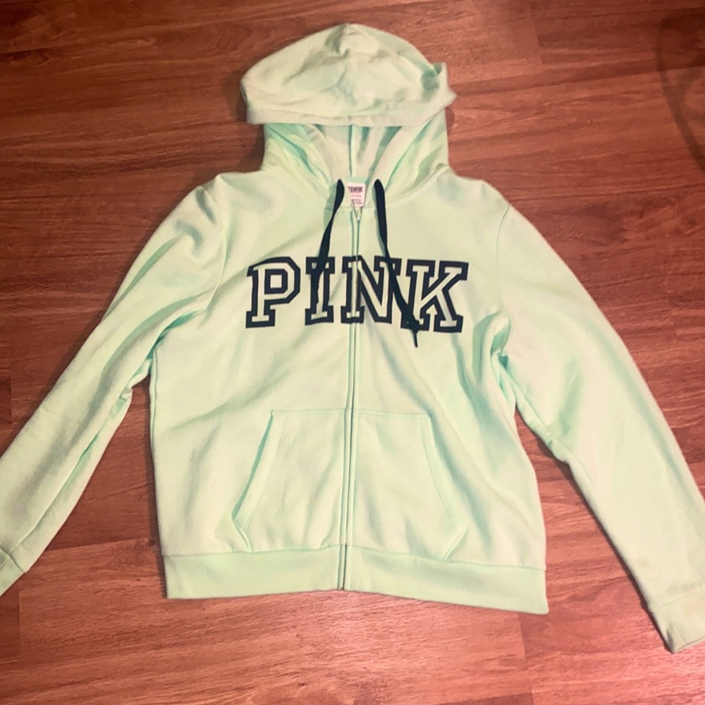 Mint green PINK zip-up jacket!